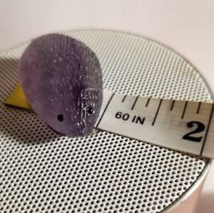 Cute hedgehog very light purple quartz crystal